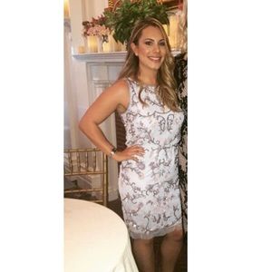 Adrianna Papell Floral Beaded Cocktail Dress